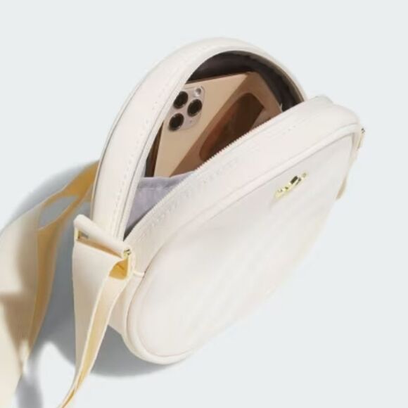 Adidas Terrace Crossbody Bag- White/Gold Metallic/White - Picture 4 of 11